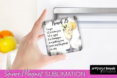 Square Magnet PNG - Cocktail Recipe Fridge Magnet Design