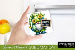 Square Magnet PNG - Easter Gnome Sublimation for Fridge