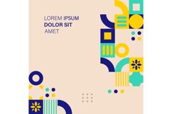 Square minimalist abstract geometric banner template concept Product Image 1