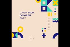 Square minimalist abstract geometric banner template cover Product Image 2