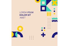 Square minimalist abstract geometric banner template cover Product Image 1