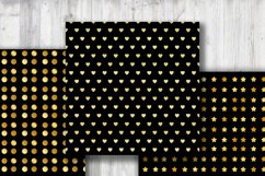Black and Gold Digital Papers Set Product Image 3