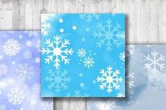 Winter Snowflakes Digital Paper Set Product Image 3