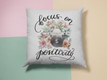 Focus On Positivity Png Instant Download Floral Photo Camera Product Image 7