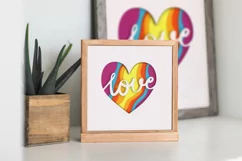 Love heart 3D Shadow Box- Valentine's day Cutting Files- SVG Product Image 2