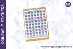 Square Rainbow Watercolor Yard Sale Sticker Sheets Bundle Product Image 4