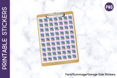 Square Rainbow Watercolor Yard Sale Sticker Sheets Bundle Product Image 5