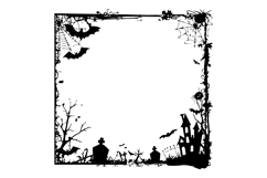 Square scary halloween frame art decoration illustration Product Image 1