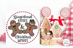 Gingerbread Kisses & Christmas Wishes SVG | Winter Design Product Image 3