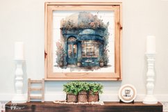 Blue &amp; Cream Bakery Watercolor Clipart Illustrations Product Image 6