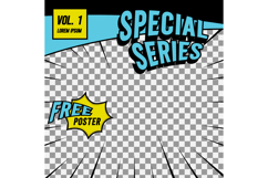 Square simple comic cover front page layout template design Product Image 1