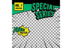 Square simple comic cover front page layout template marketi Product Image 1