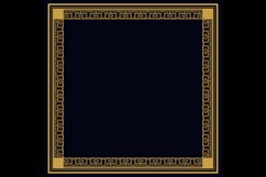 Square vintage pattern border flat gold isolated Product Image 2