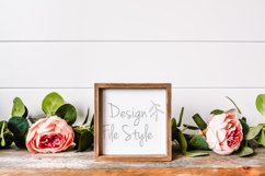 Wood Sign Mockup| Stock Photo| Flat Lay | Digital Mockup Product Image 1