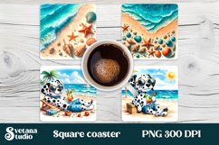 Beach square coaster | Animal coaster bundle Product Image 3