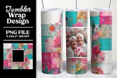 Photo Tumbler Wrap with Flowers Product Image 1