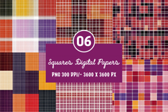 Squares Digital Papers Background Product Image 1