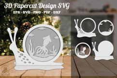 Squid 3D papercut Design SVG Product Image 1