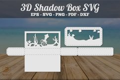 Squid Underwater scene Shadow Box SVG Product Image 2