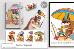 Digital Paper Summer Squirrel Product Image 1