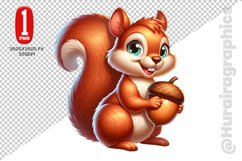 Squirrel Clipart- PNG File Product Image 1