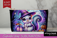 Squirrel Halloween Cosmetic Bag Cute Animal Makeup Bag PNG Product Image 1