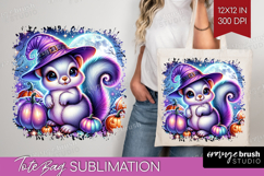 Squirrel Halloween Tote Bag Cute Animal Tote Bag PNG Product Image 1