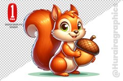 Squirrel Clipart- PNG File Product Image 1