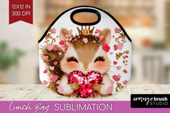Squirrel Valentine Lunch Bag Cute Valentines Day Lunch Bug Product Image 1