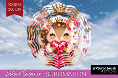 Squirrel Valentine Wind Spinner Sublimation PNG Cute Day Product Image 1