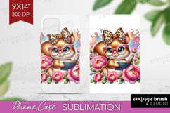 Squirrel Reading Phone Case PNG Book Lover Case PNG Product Image 1