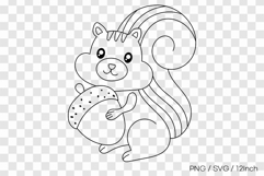 Forest squirrel chipmunk fluffy tail sweet PNG animal illust Product Image 1