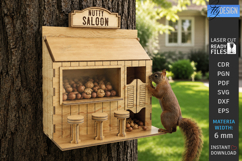 Squirrel Feeder Laser Cut | Wooden Squirrel Nut Bar | Garden Product Image 1