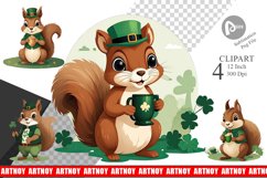 Squirrel St. Patrick Clipart Product Image 1