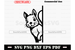Peering Squirrel SVG PNG DXF EPS PDF Product Image 1
