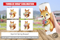 Tumbler Squirrel Spring Bouquet Product Image 1