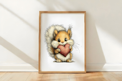 Squirrel Valentine Clipart Product Image 3