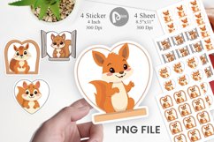 Sticker Heart Squirrel Product Image 1