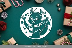 Papercut Squirrel Wearing Christmas Outfit Product Image 1
