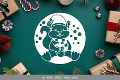 Papercut Squirrel Wearing Christmas Outfit Product Image 1