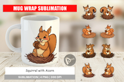 Mug Wrap Acorn Squirrel Product Image 1