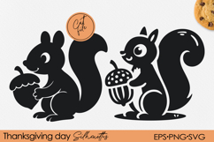 Thanksgiving Cartoon Silhouette Bundle | PNG EPS SVG Product Image 15