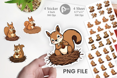 Acorn Squirrel Sticker Product Image 1