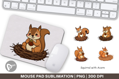 Mouse Pad Acorn Squirrel Product Image 1