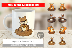 Mug Wrap Acorn Squirrel Product Image 1