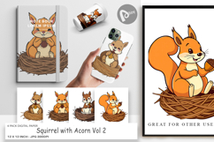 Digital Paper Acorn Squirrel Product Image 1