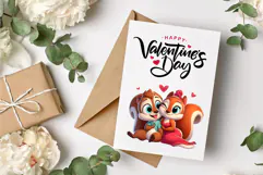 Squirrels in love. Valentine's Day, PNG. Product Image 7