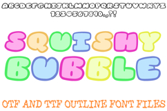 Squishy Bubble Lettering Font Handwriting Cute ABC OTF Type by Squeeb Creative