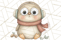 Chubby Christmas Critters PNG Cute Holiday Animal Clipart Product Image 3