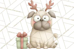 Chubby Christmas Critters PNG Cute Holiday Animal Clipart Product Image 3